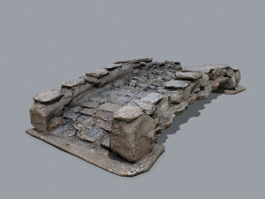 Ruin wall Model 3D