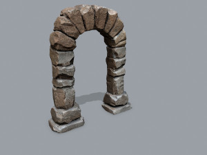 Ruin wall Model 3D