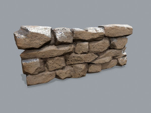 Ruin wall Model 3D