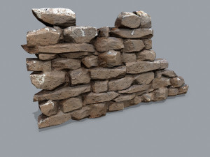 Ruin wall Model 3D
