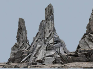 절벽 바위 3D 모델