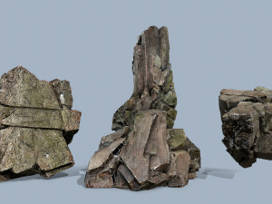 Cliff rocks 3Dモデル