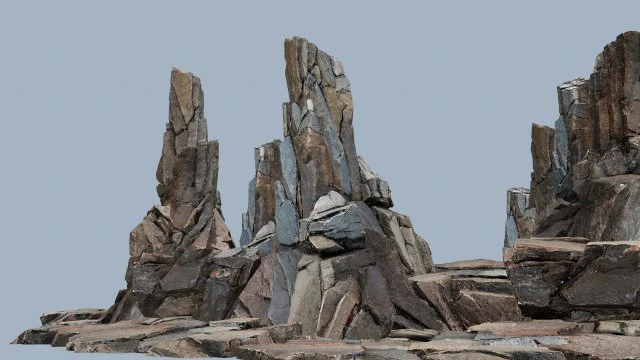 Cliff rocks 3D Model .c4d .max .obj .3ds .fbx .stl .blend 