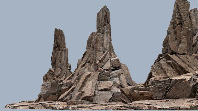 Desert rocks 3D Model .c4d .max .obj .3ds .fbx .stl .blend 