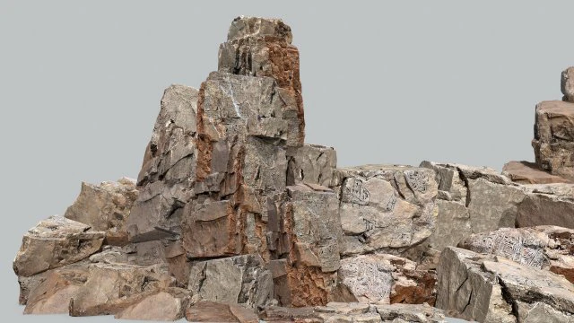 Egyptian desert rocks 3D Model .c4d .max .obj .3ds .fbx .stl .blend 