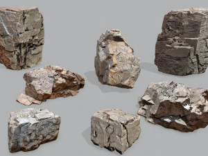 Egyptian desert rocks 3D Model