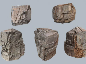 Egyptian desert rocks 3D Model