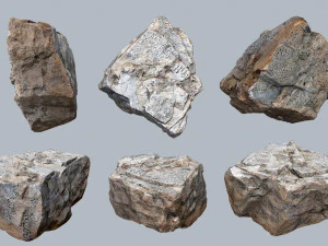 Egyptian desert rocks 3D Model