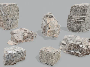 Egyptian desert rocks 3D Model