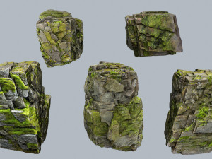 Mossy rocks 3Dモデル