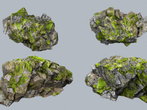 Mossy rocks 3Dモデル