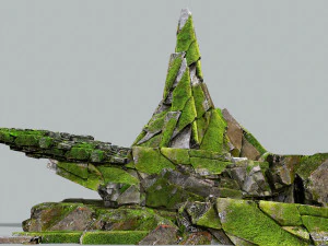 Rocce muschiose Modello 3D