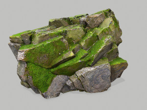 Mossy rocks 3D मॉडल