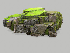 Mossy rocks 3D मॉडल
