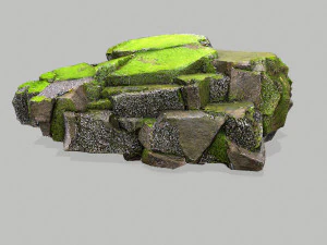 Mossy rocks 3D Model