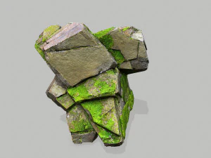 Mossy rocks 3D Model