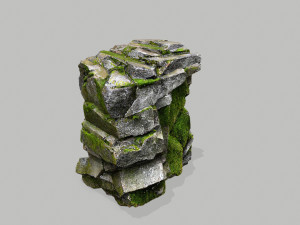 Mossy rocks 3D मॉडल