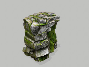 Mossy rocks 3D Model
