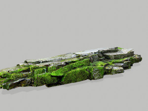Mossy rocks 3D मॉडल