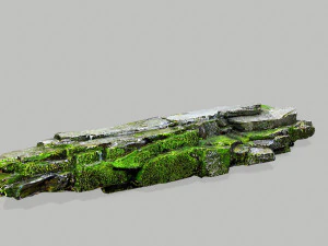 Mossy rocks 3D Model