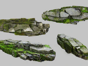 Mossy rocks 3D Model