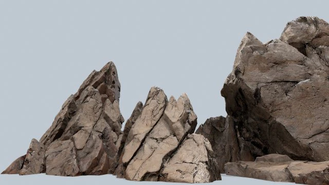 Desert rocks 3D Model .c4d .max .obj .3ds .fbx .stl .blend 