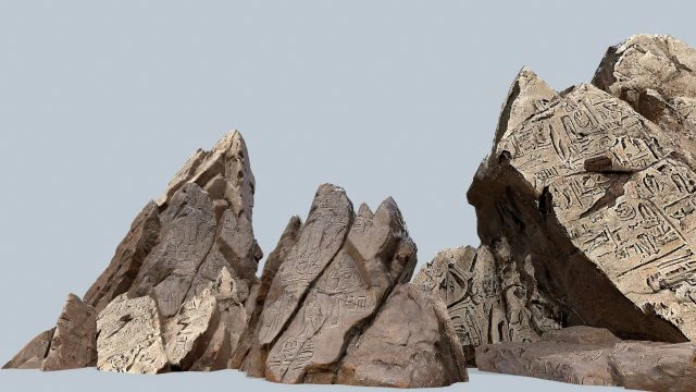 Desert rocks 3D Model .c4d .max .obj .3ds .fbx .stl .blend 