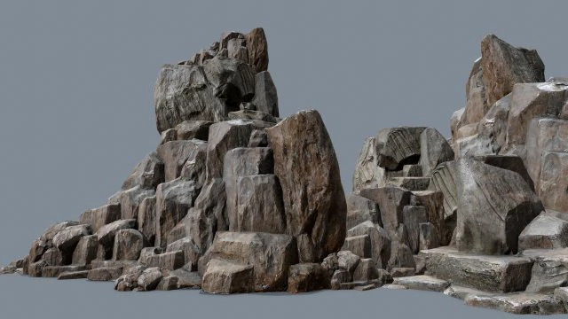 Desert rocks 3D Model .c4d .max .obj .3ds .fbx .stl .blend 