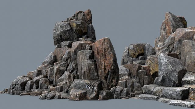 Cliff rocks 3D Model .c4d .max .obj .3ds .fbx .stl .blend 