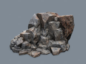 Cliff rocks Model 3D