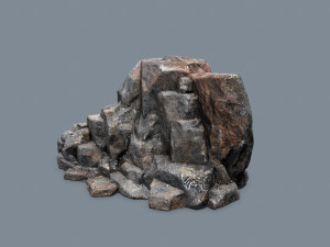 Cliff rocks Model 3D
