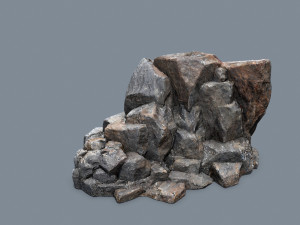 Cliff rocks Model 3D