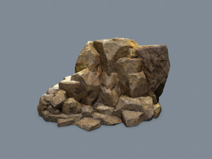Desert gold rocks Modelo 3D