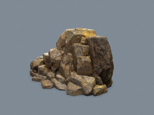Desert gold rocks Modelo 3D
