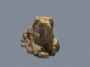 Desert gold rocks Modelo 3D