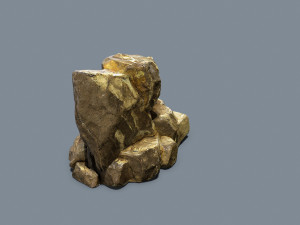 Desert gold rocks Modelo 3D