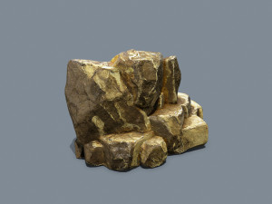 Desert gold rocks Modelo 3D