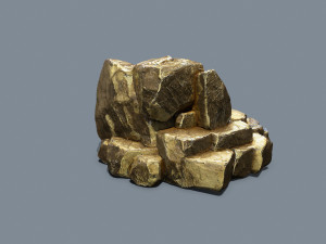Desert gold rocks Modelo 3D