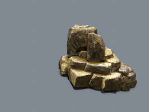 Desert gold rocks Modelo 3D