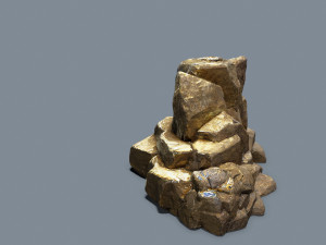 Desert gold rocks Modelo 3D