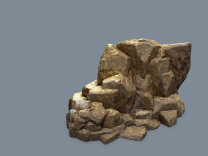Desert gold rocks Modelo 3D