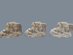 Desert gold rocks Modelo 3D