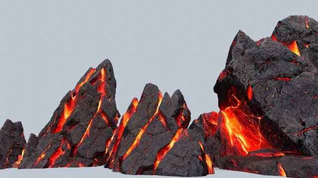 Lava rocks 3D Model .c4d .max .obj .3ds .fbx .stl .blend 