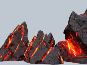 Lava rocks 3D Модель