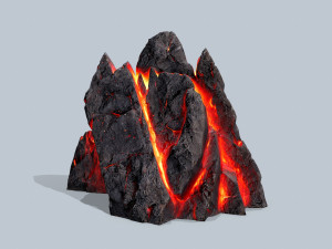 Lava rocks 3D मॉडल