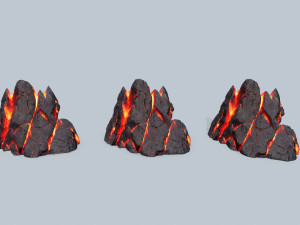 Lava rocks 3D मॉडल