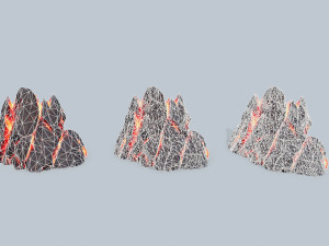 Lava rocks 3D मॉडल