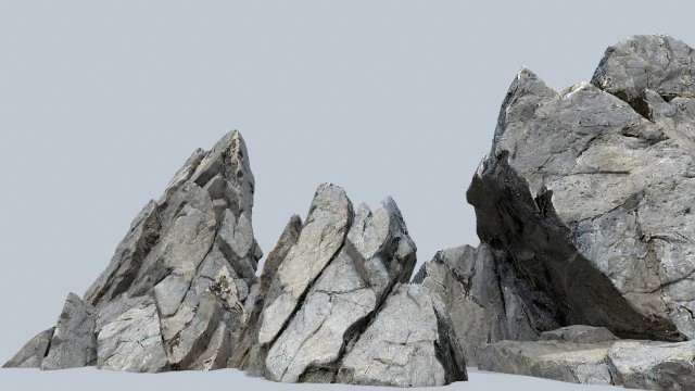 Cliff rocks 3D Model .c4d .max .obj .3ds .fbx .stl .blend 