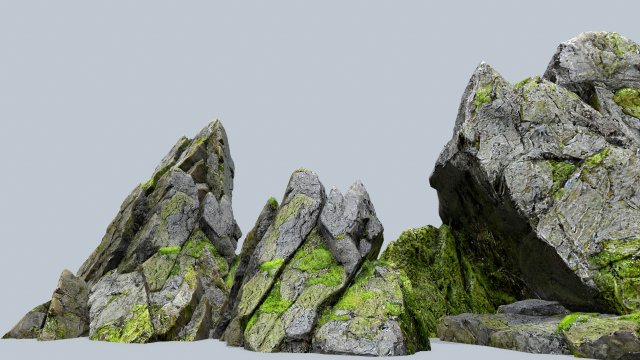 Forest rocks 3D Модель .c4d .max .obj .3ds .fbx .stl .blend 