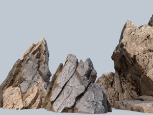 Desert rocks 3D मॉडल